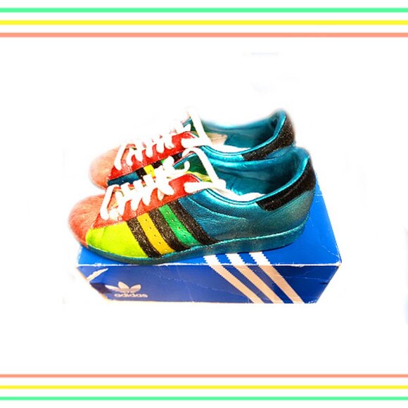 One Of A Kind Adidas Originals Leather Athletic Metallic Glitter Shoes/Sneakers main image 6